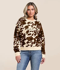 Cow Print Pullover