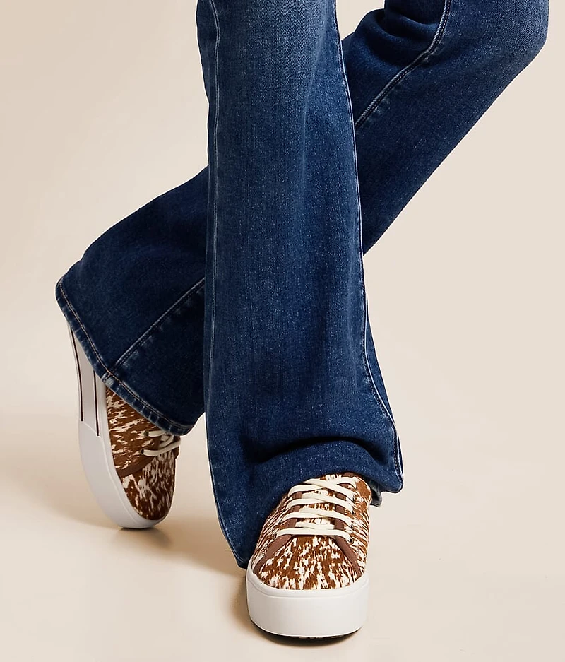 Skylar Cow Print Leather Sneaker