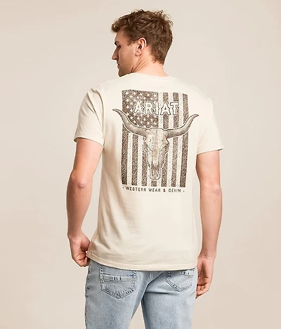Sketch Longhorn Patriot T-Shirt
