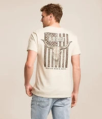 Sketch Longhorn Patriot T-Shirt