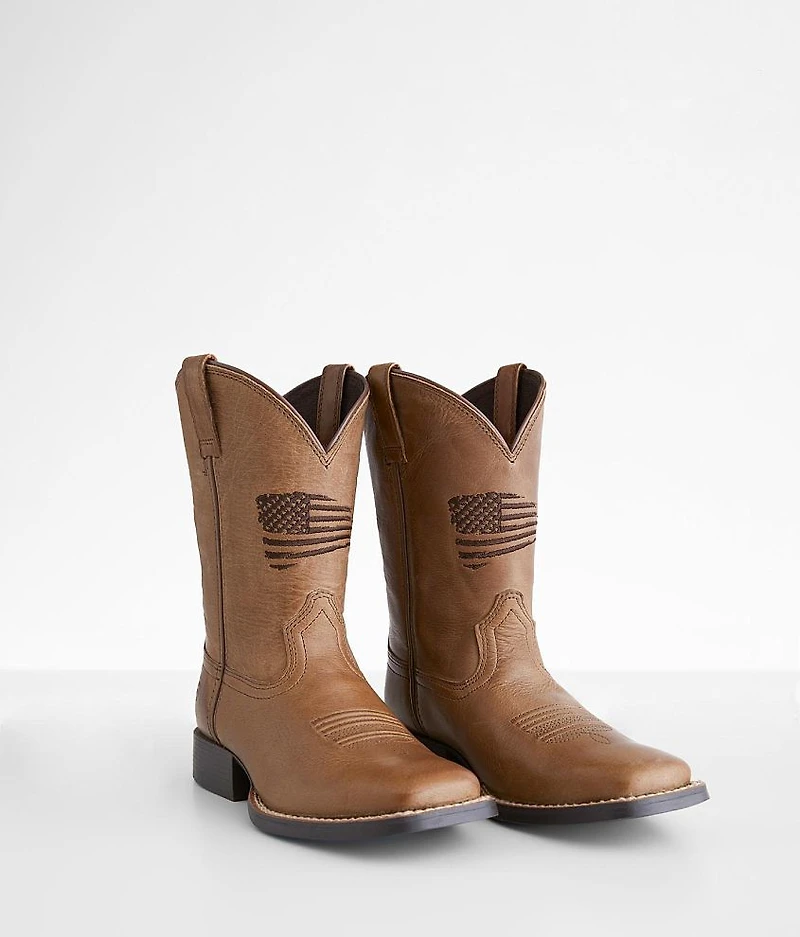 Boys - Patriot Leather Cowboy Boot