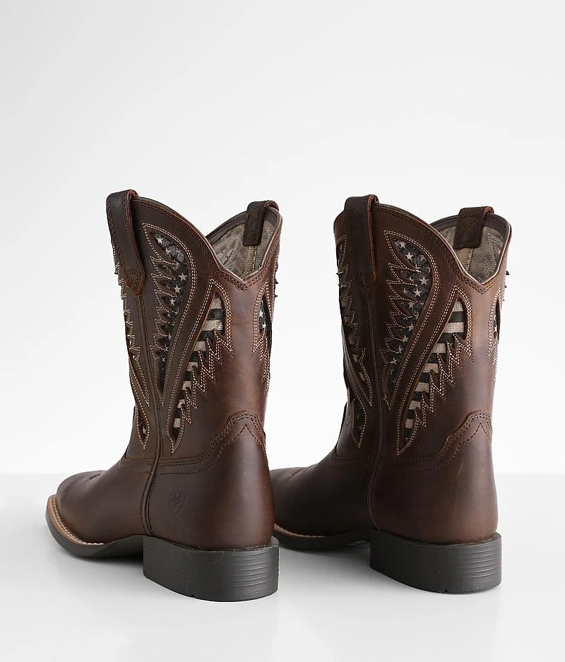 Boys - Quick Draw Leather Cowboy Boot