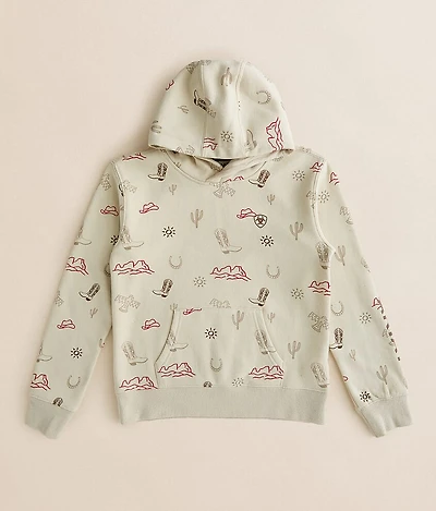 Girls - Ariat Western Stamps Hooded Sweatshirt