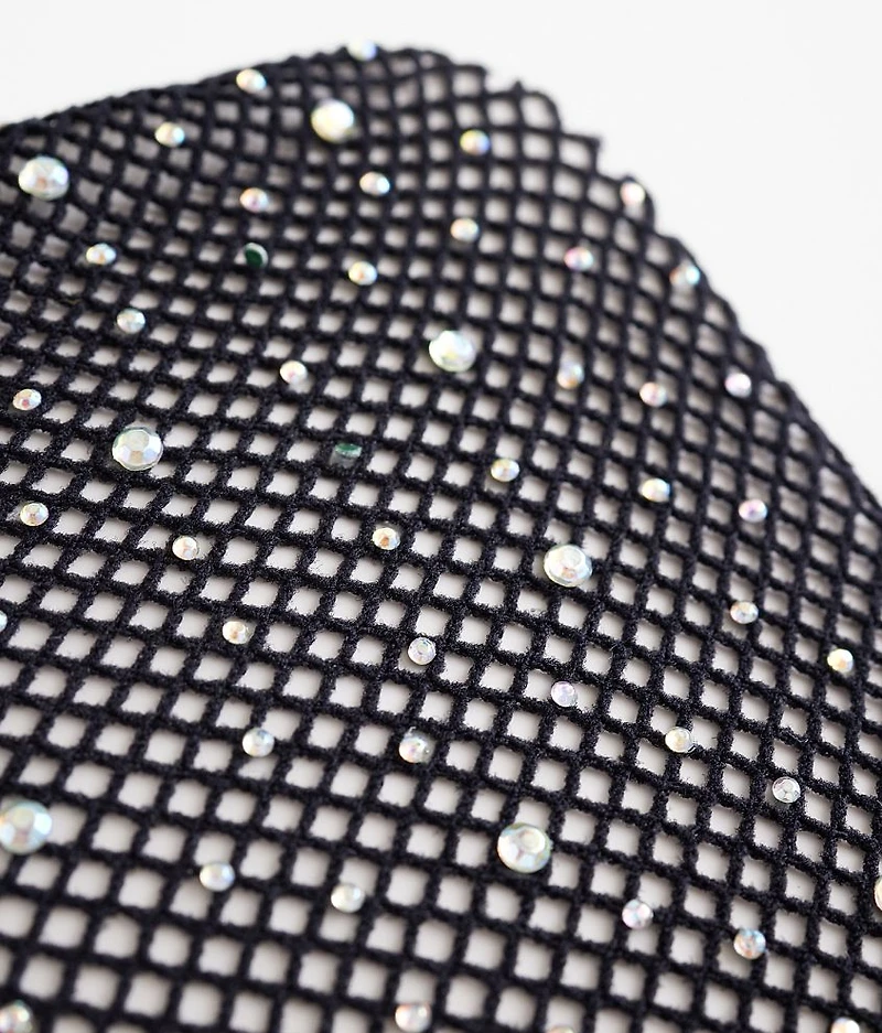 Rhinestone Fishnet Tights