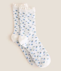 Floral Ruffle Socks
