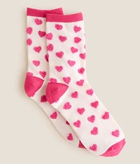 Fuzzy Heart Socks