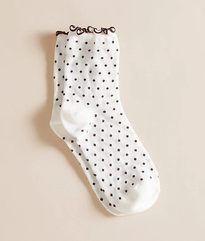 Polka Dot Ruffle Socks
