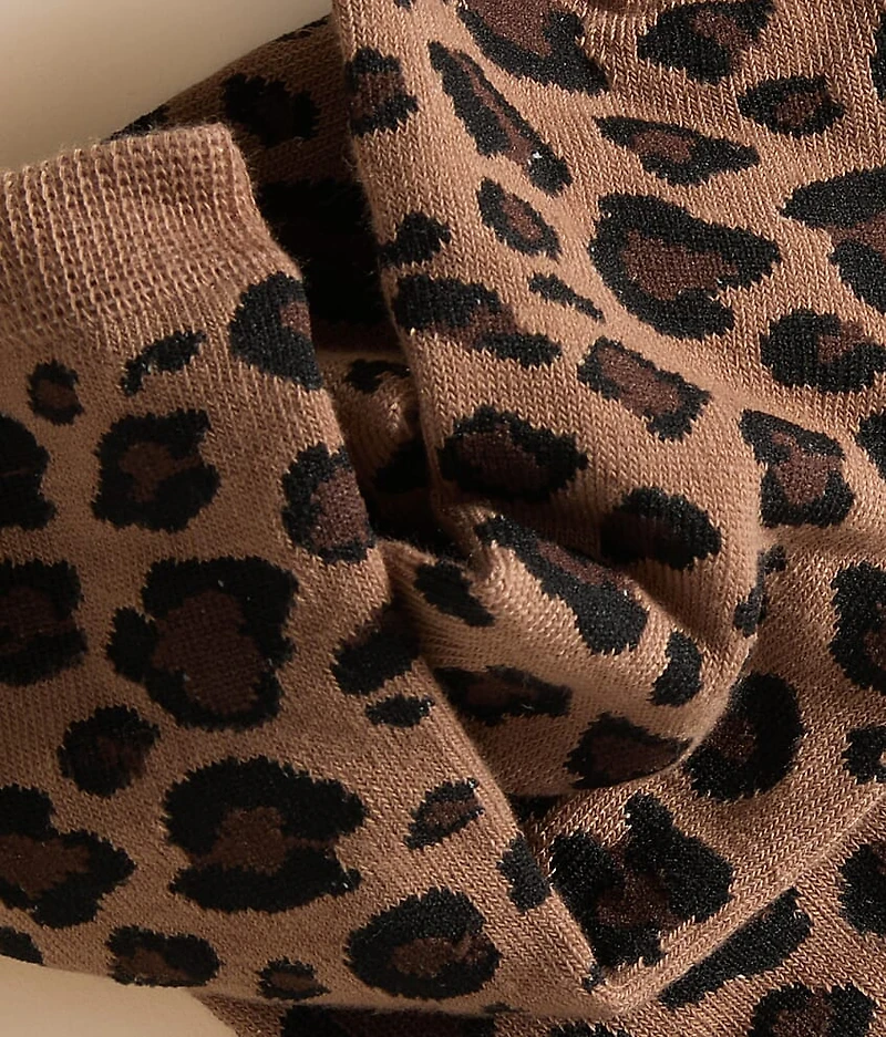 Leopard Quarter Socks