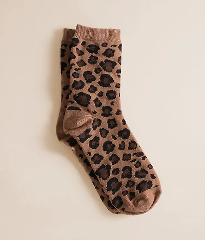 Leopard Quarter Socks