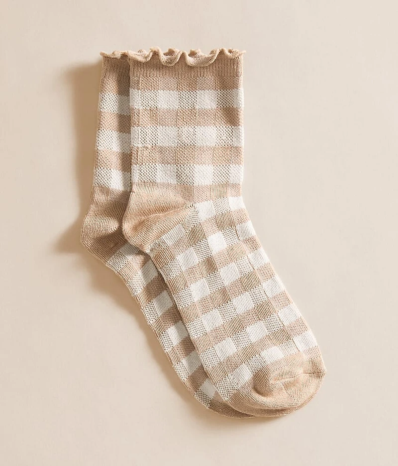 Checkered Quarter Socks