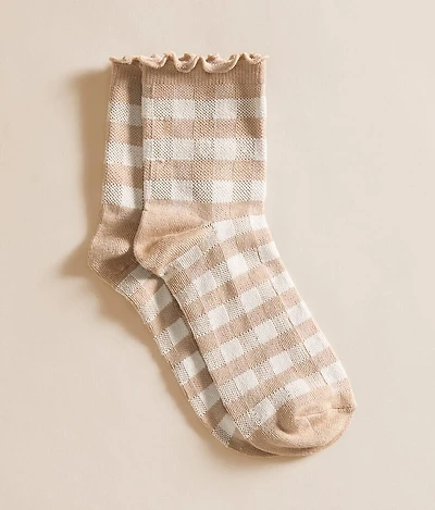 Checkered Quarter Socks