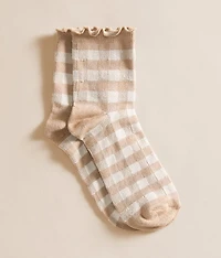 Checkered Quarter Socks