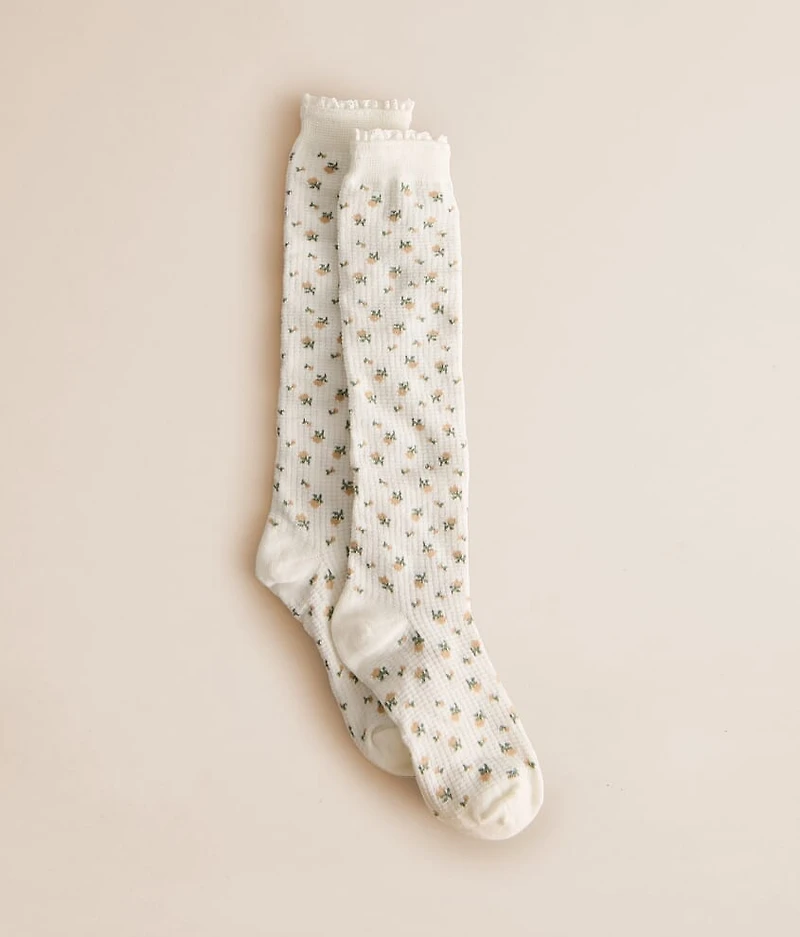 Slouchy Floral Socks