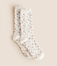 Floral Waffle Socks