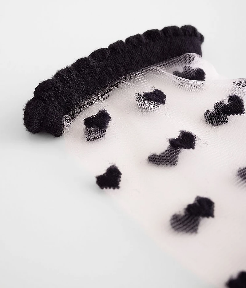 Embroidered Heart Socks