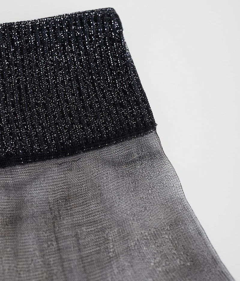 Metallic Mesh Socks
