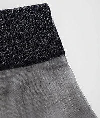 Metallic Mesh Socks