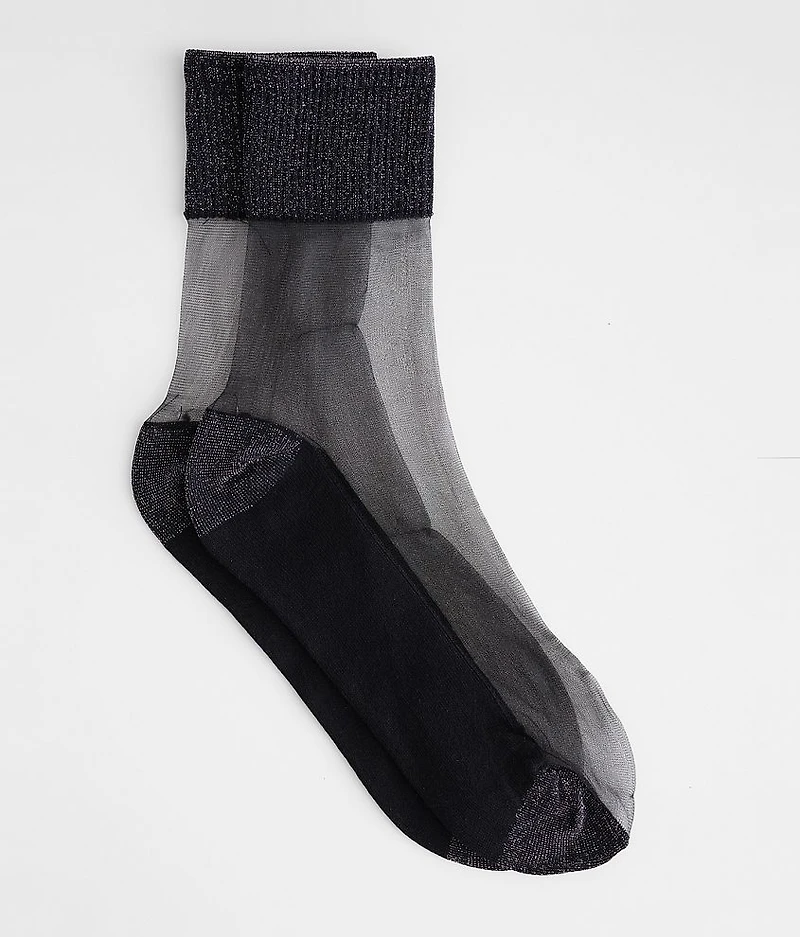 Metallic Mesh Socks
