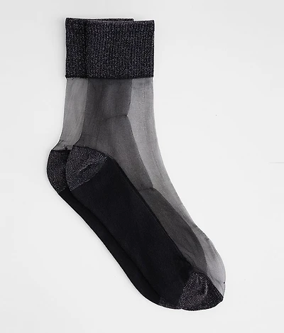 Metallic Mesh Socks