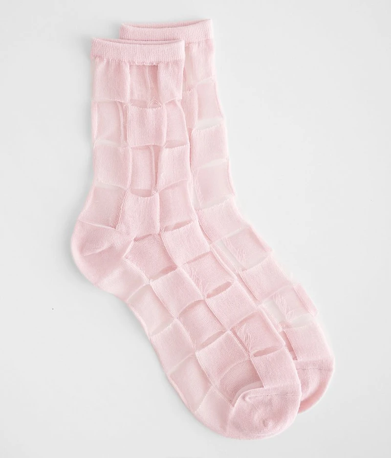Checkered Mesh Socks