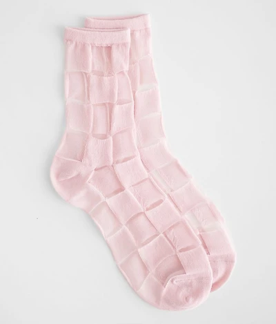 Checkered Mesh Socks