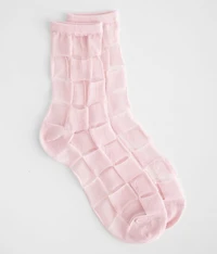 Checkered Mesh Socks