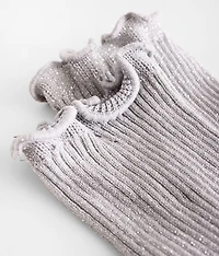 Metallic Ruffle Socks