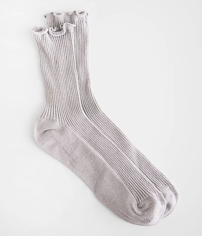 Metallic Ruffle Socks