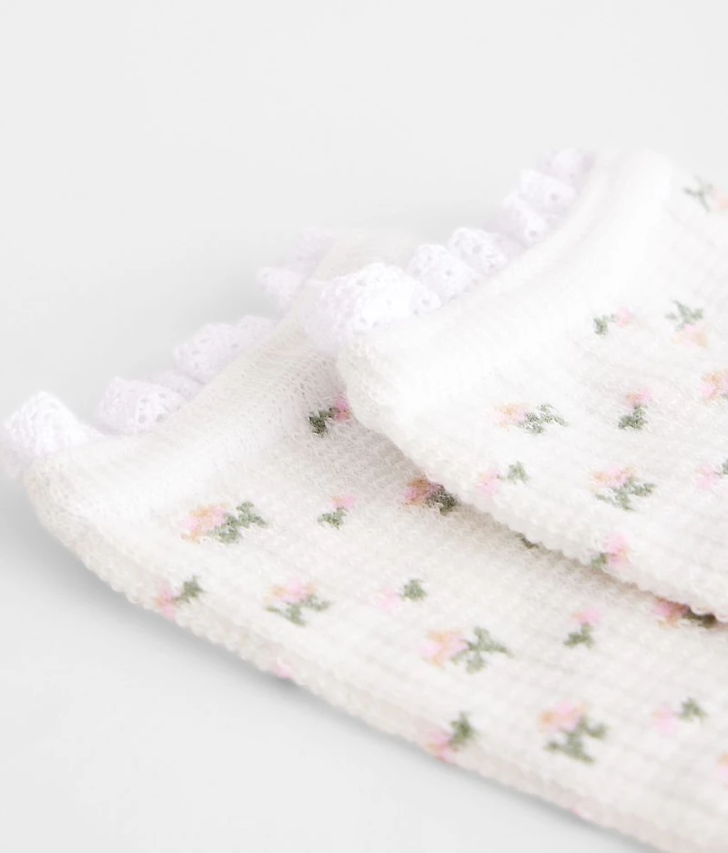 Floral Waffle Socks