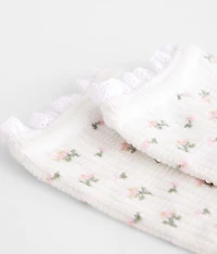 Floral Waffle Socks