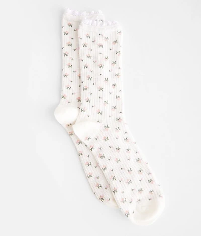 Floral Waffle Socks