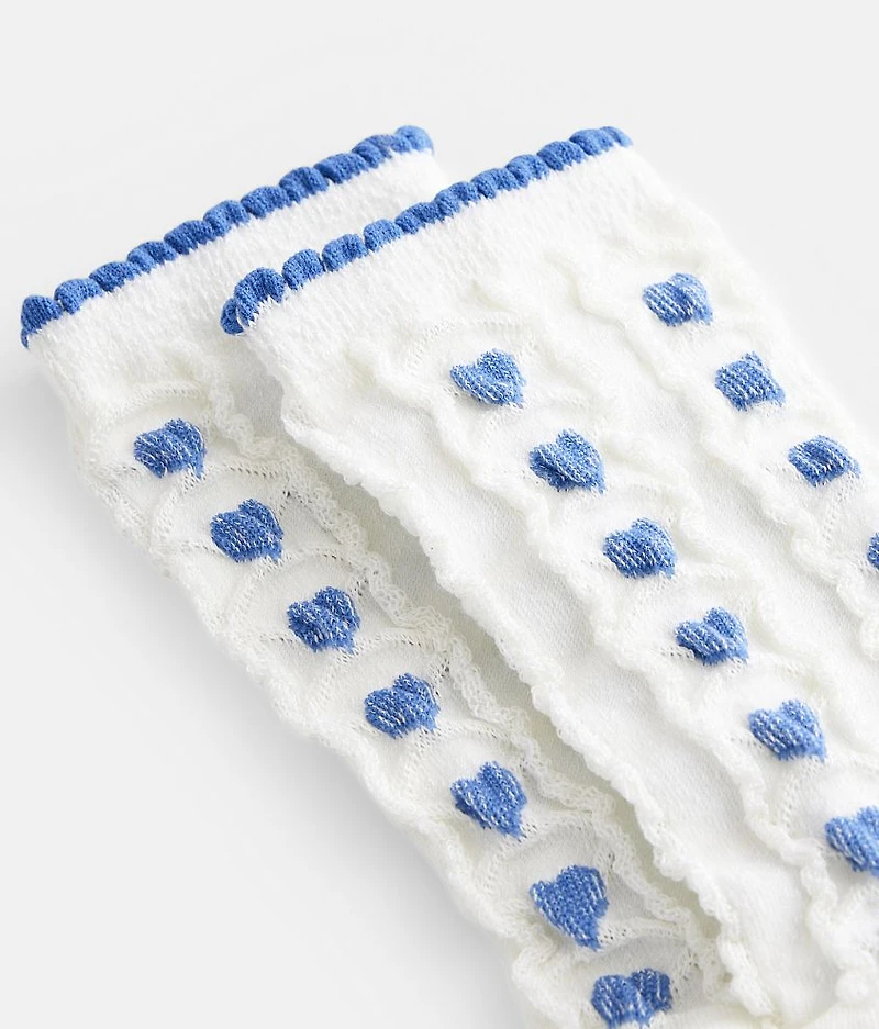 Ruffle Heart Socks