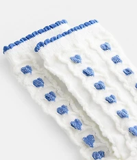 Ruffle Heart Socks