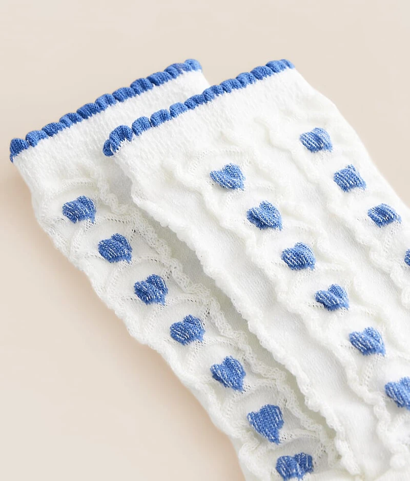 Ruffle Heart Socks