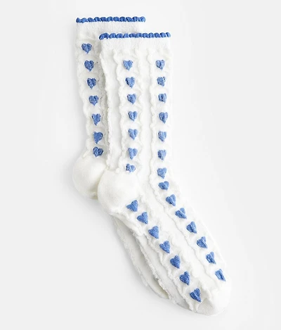 Ruffle Heart Socks