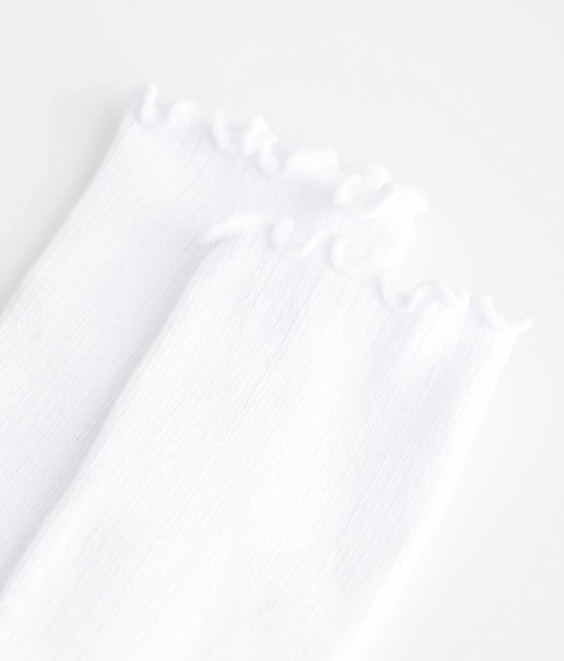 Ribbed Ruffle Socks