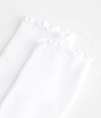 Ribbed Ruffle Socks