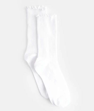Ribbed Ruffle Socks
