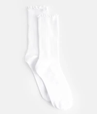 Ribbed Ruffle Socks