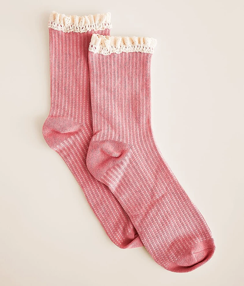 Ruffle Crew Socks