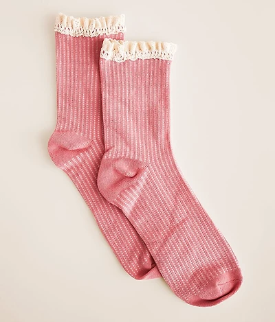 Ruffle Crew Socks