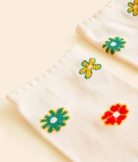 Floral Ruffle Boot Socks