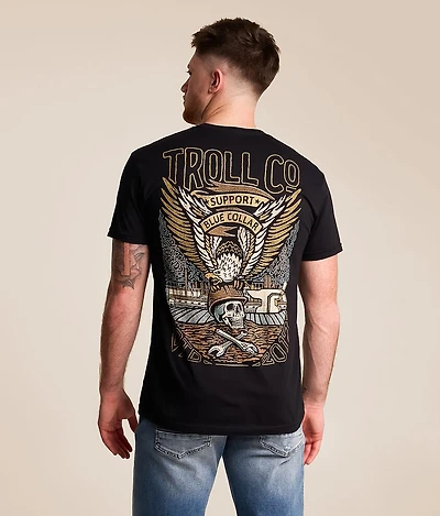 Support Blue Collar Grounded T-Shirt