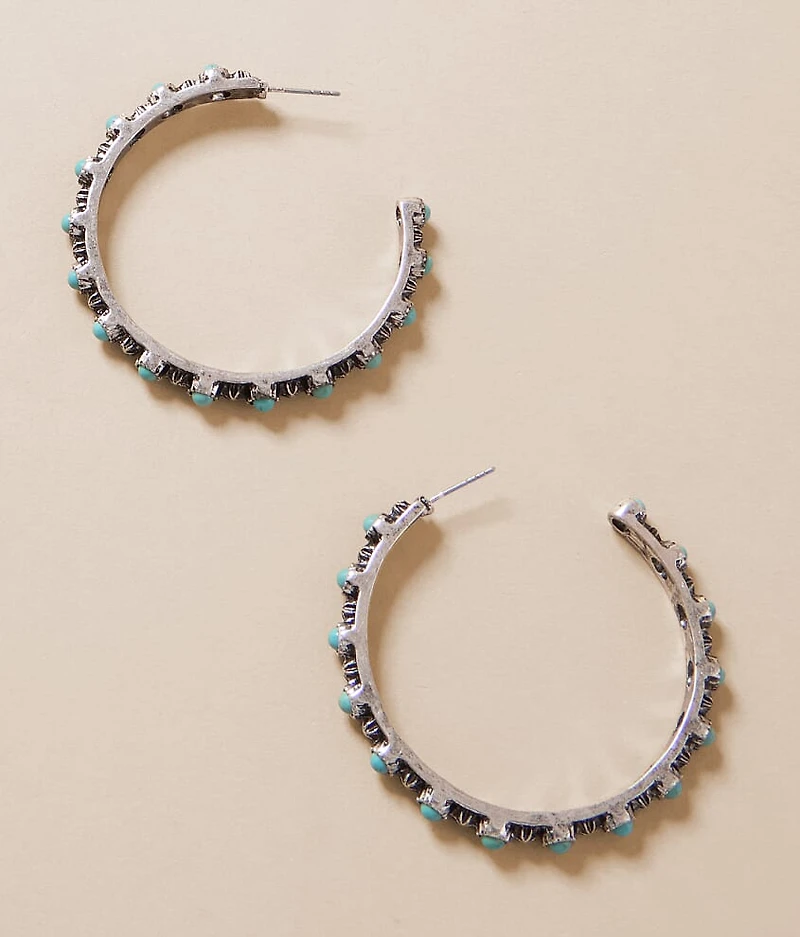 Turquoise Hoop Earring