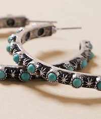 Turquoise Hoop Earring