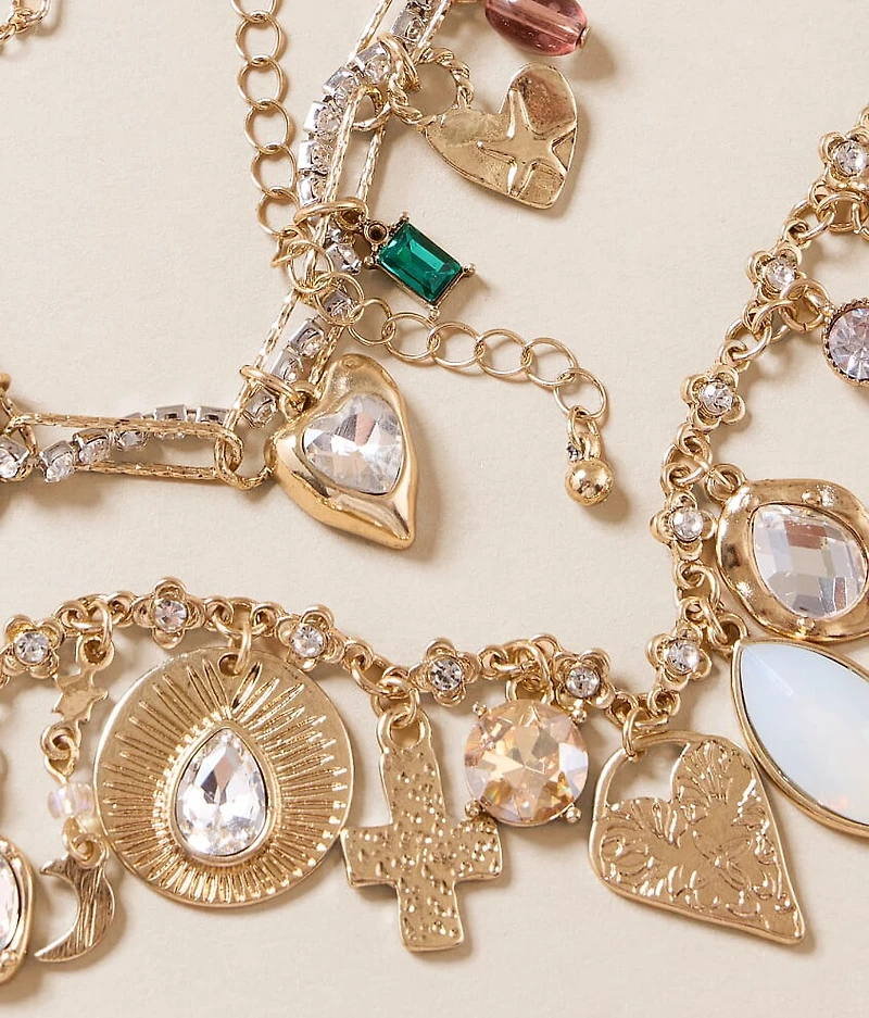 Tiered Charm Necklace