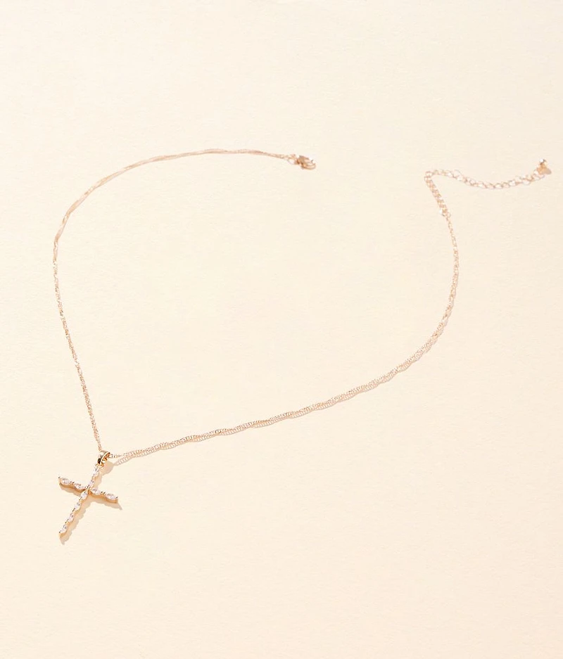 Glitz Cross Necklace