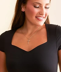 Glitz Cross Necklace