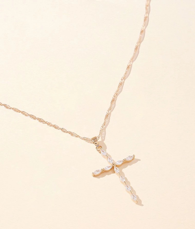 Glitz Cross Necklace