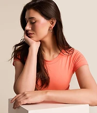 Two Tone Hoop Earring